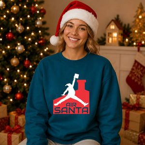 Funny Air Santa Dunk Parody Christmas Oversized Sweatshirt
