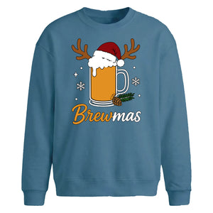 Funny Brewmas Beer Graphic Christmas Oversized Sweatshirt