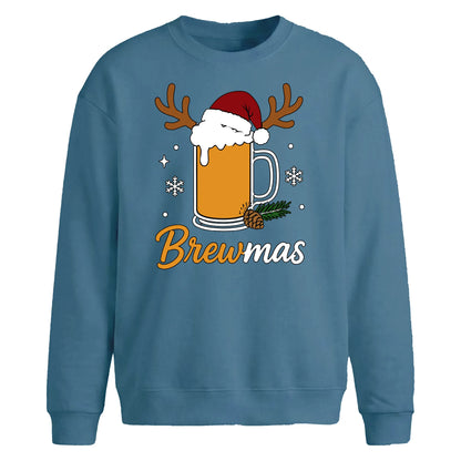 Funny Brewmas Beer Graphic Christmas Oversized Sweatshirt