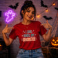 Funny broomstick quote graphic Halloween Ladies t-shirt