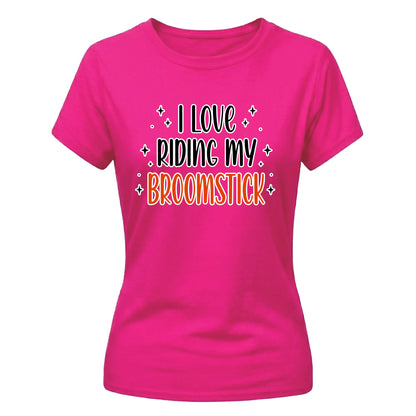 Funny broomstick quote graphic Halloween Ladies t-shirt
