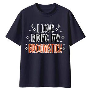 Funny broomstick quote graphic Halloween Oversized t-shirt
