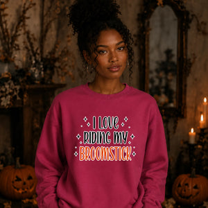 Funny broomstick quote print Halloween Unisex Sweatshirt