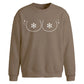 Funny Cheeky Snowflake Boobs Christmas Oversized Sweatshirt