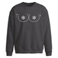 Funny Cheeky Snowflake Boobs Christmas Oversized Sweatshirt