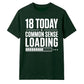 Funny Common Sense Loading Graphic 18 Birthday Unisex T-Shirt