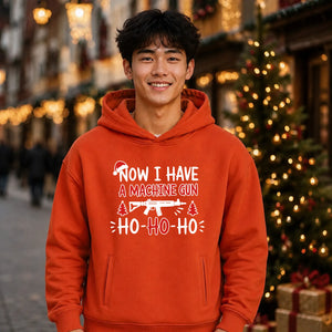 Funny Die Hard Machine Gun Quote Christmas Oversized Hoodie