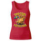 Funny Dog Too Cool For The Pool Graphic Ladies Tank Top