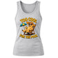 Funny Dog Too Cool For The Pool Graphic Ladies Tank Top