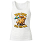 Funny Dog Too Cool For The Pool Graphic Ladies Tank Top