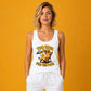 Funny Dog Too Cool For The Pool Graphic Ladies Tank Top