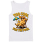 Funny Dog Too Cool For The Pool Summer Graphic Men Tank Top