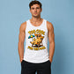 Funny Dog Too Cool For The Pool Summer Graphic Men Tank Top