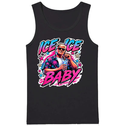 Funny Donald Trump Ice Ice Baby Graphic Retro Men Tank Top