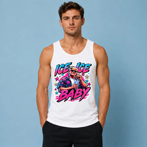 Funny Donald Trump Ice Ice Baby Graphic Retro Men Tank Top