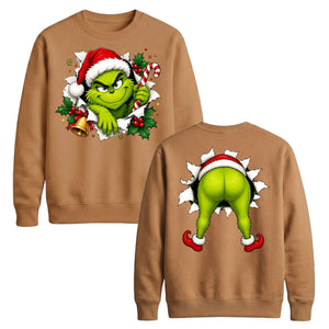 Grinch Christmas Jumper Double Sided Unisex Sweatshirt