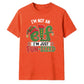 Funny Elf Fun Sized Slogan Print Christmas Unisex T-Shirt