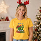 Funny Elf Fun Sized Slogan Print Christmas Unisex T-Shirt