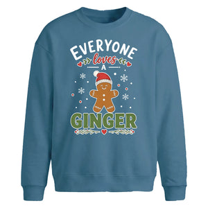 Funny Everyone Loves A Ginger Christmas Oversized Sweatshirt