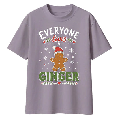 Funny Everyone Loves A Ginger Christmas Oversized T-Shirt