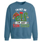 Funny Fun Sized Elf Slogan Christmas Oversized Sweatshirt
