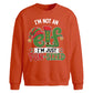 Funny Fun Sized Elf Slogan Christmas Oversized Sweatshirt
