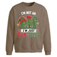 Funny Fun Sized Elf Slogan Christmas Oversized Sweatshirt