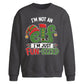 Funny Fun Sized Elf Slogan Christmas Oversized Sweatshirt