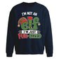 Funny Fun Sized Elf Slogan Christmas Oversized Sweatshirt