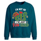 Funny Fun Sized Elf Slogan Christmas Oversized Sweatshirt