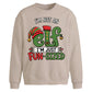 Funny Fun Sized Elf Slogan Christmas Oversized Sweatshirt