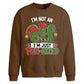 Funny Fun Sized Elf Slogan Christmas Oversized Sweatshirt