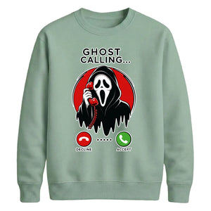 Funny ghost phone call screen Halloween Unisex Sweatshirt