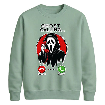 Funny ghost phone call screen Halloween Unisex Sweatshirt