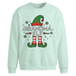 Funny Grandma Elf Graphic Christmas Oversized Sweatshirt
