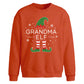 Funny Grandma Elf Graphic Christmas Oversized Sweatshirt
