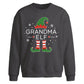 Funny Grandma Elf Graphic Christmas Oversized Sweatshirt