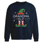 Funny Grandma Elf Graphic Christmas Oversized Sweatshirt
