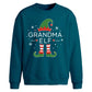 Funny Grandma Elf Graphic Christmas Oversized Sweatshirt