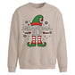 Funny Grandma Elf Graphic Christmas Oversized Sweatshirt