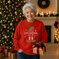 Funny Grandma Elf Graphic Christmas Oversized Sweatshirt