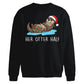 Funny Her Otter Half Couples Christmas Oversized Sweatshirt