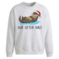 Funny Her Otter Half Couples Christmas Oversized Sweatshirt