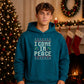 Funny I Come In Peace Ugly Knit Christmas Oversized Hoodie