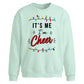 Funny Its Me Im Cheer Slogan Christmas Oversized Sweatshirt