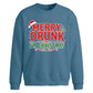 Funny Merry Drunk Graphic Christmas Oversized Sweatshirt