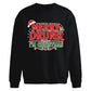 Funny Merry Drunk Graphic Christmas Oversized Sweatshirt