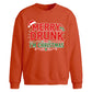Funny Merry Drunk Graphic Christmas Oversized Sweatshirt