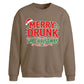 Funny Merry Drunk Graphic Christmas Oversized Sweatshirt
