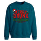 Funny Merry Drunk Graphic Christmas Oversized Sweatshirt